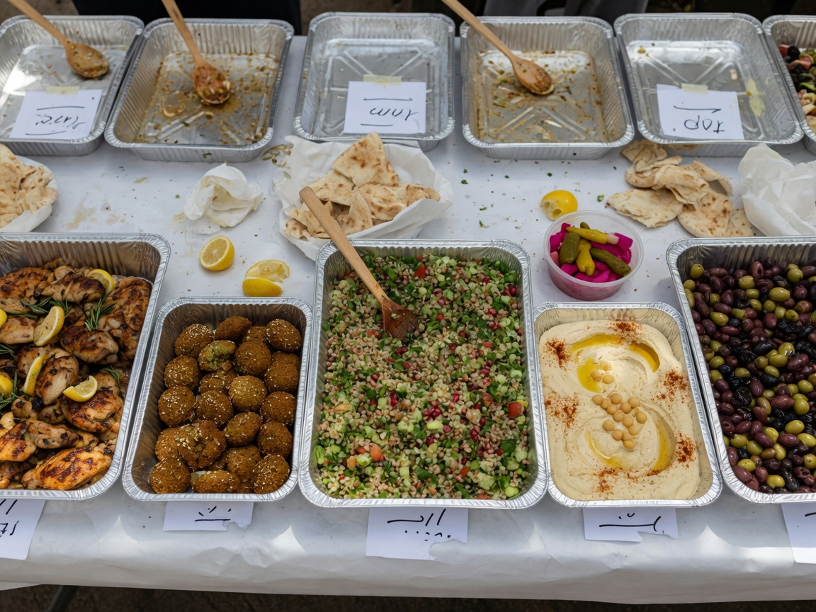 Mediterranean lunch table